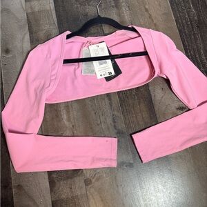 P.E Nation Mascot Bolero Prism Pink Cropped Active Top Athleisure NWT M